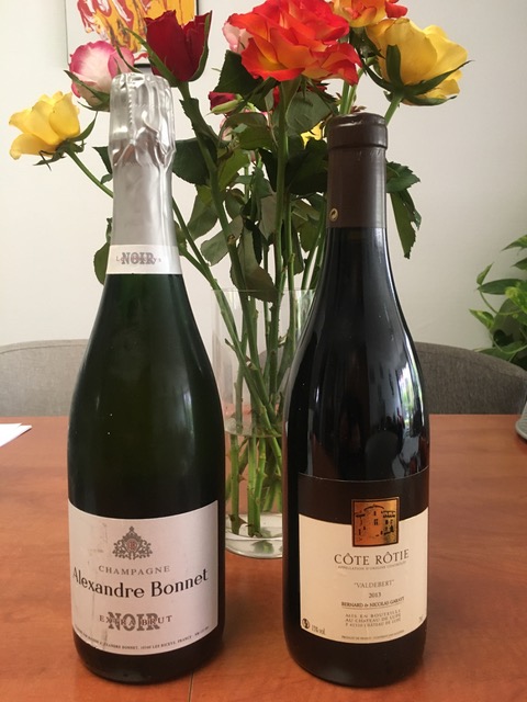 Champagne et côte rôtie